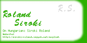 roland siroki business card